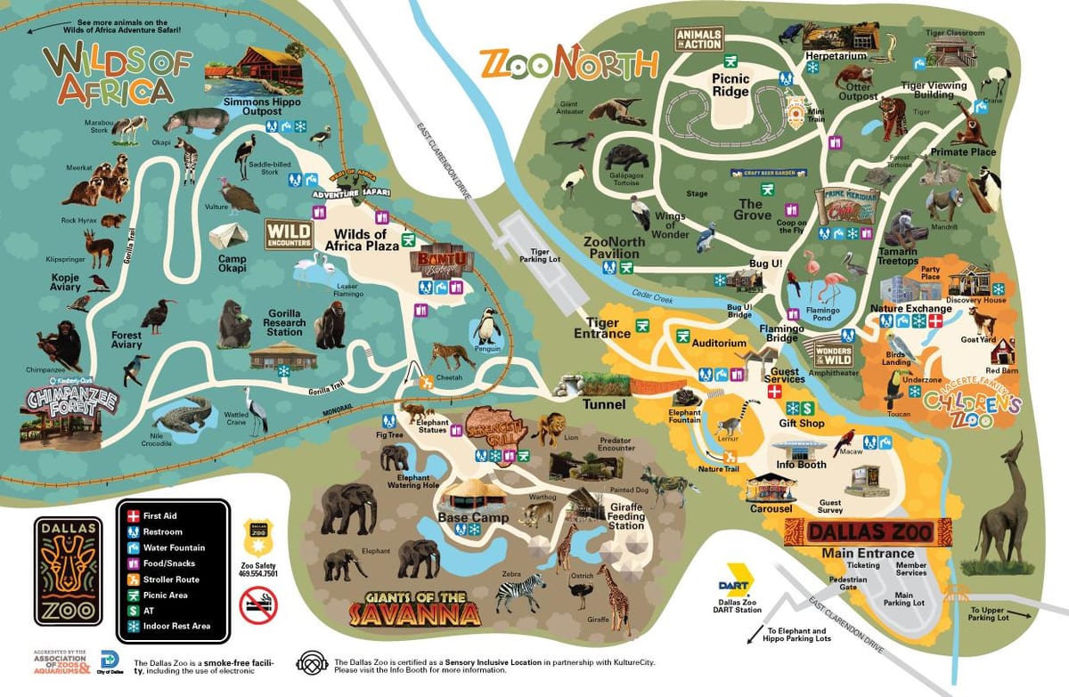 ダラス動物園パークマップ