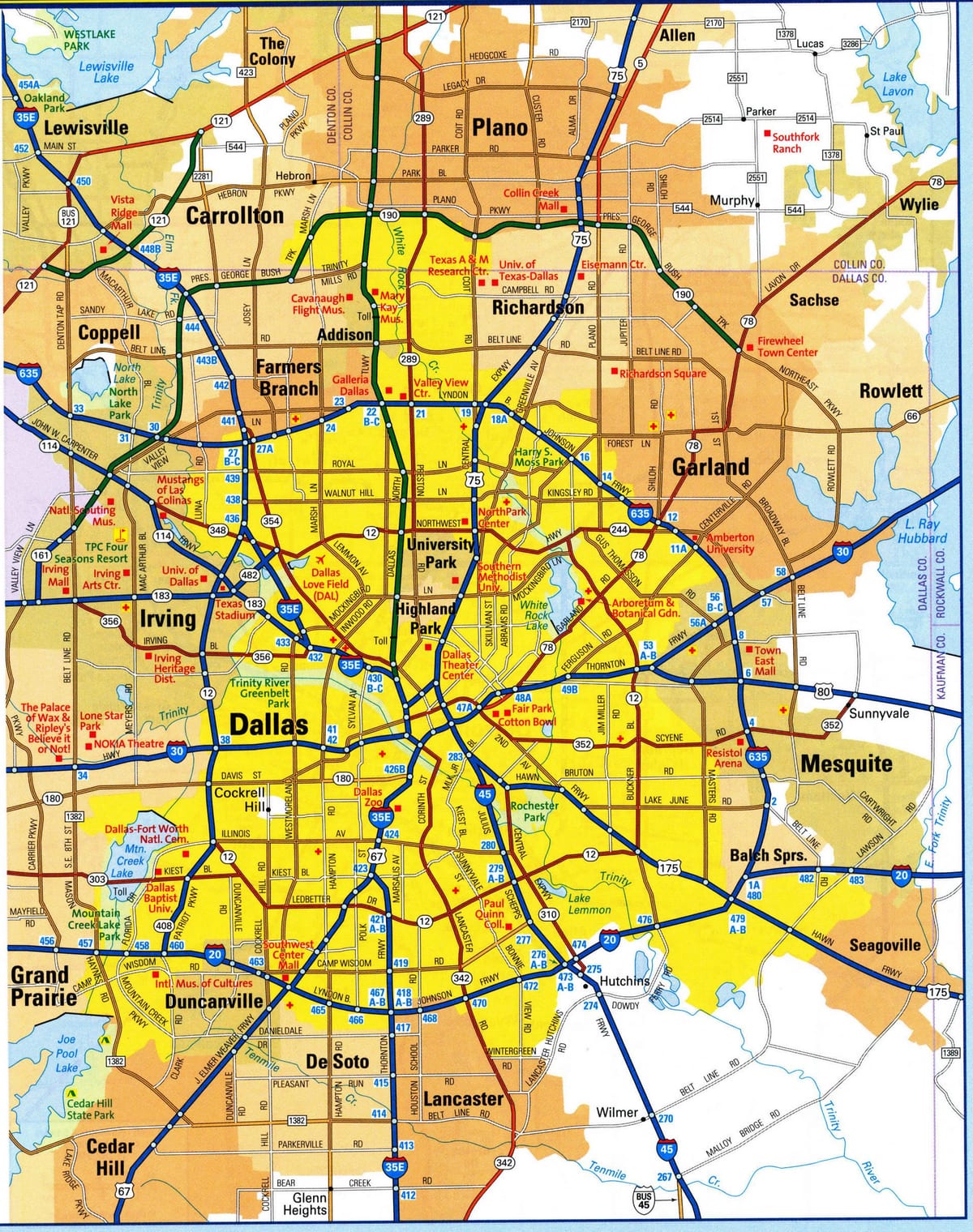 ダラス 都市計画図